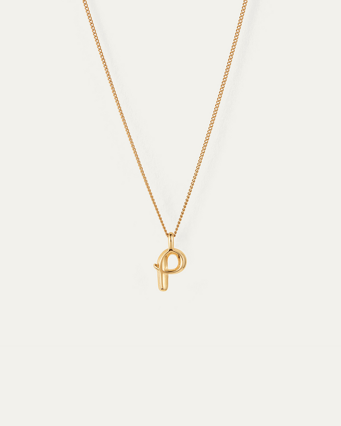 JENNY BIRD Waterproof Monogram Necklace - P Necklace For Women