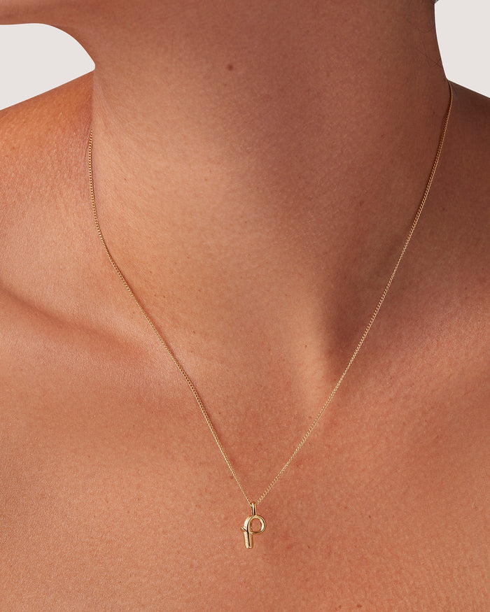 JENNY BIRD Waterproof Monogram Necklace - P Necklace For Women