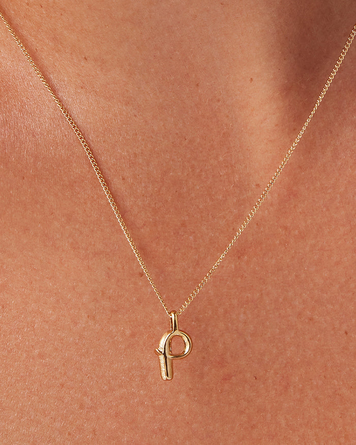 JENNY BIRD Waterproof Monogram Necklace - P Necklace For Women