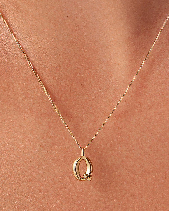 JENNY BIRD Waterproof Monogram Necklace - Q Necklace For Women