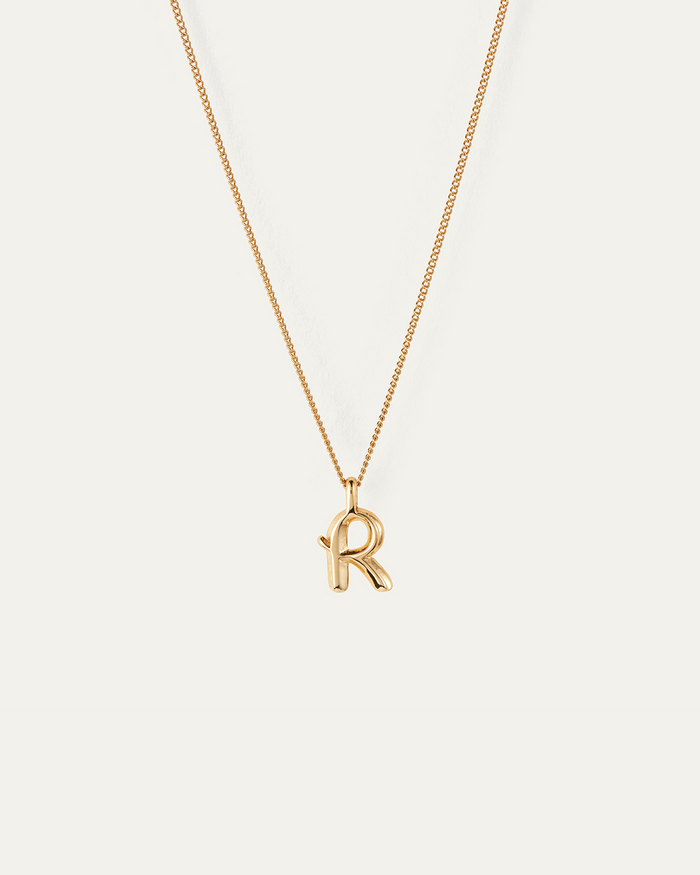 JENNY BIRD Waterproof Monogram Necklace - R Necklace For Women