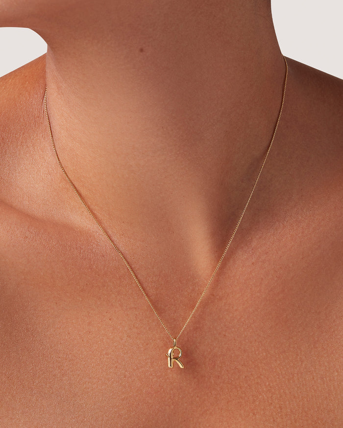 JENNY BIRD Waterproof Monogram Necklace - R Necklace For Women