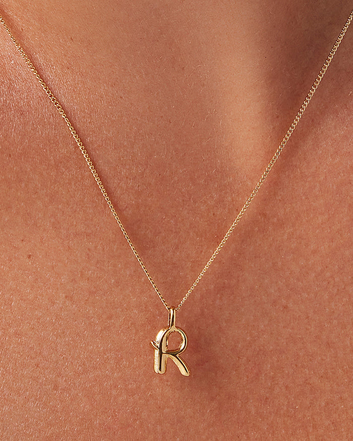 JENNY BIRD Waterproof Monogram Necklace - R Necklace For Women