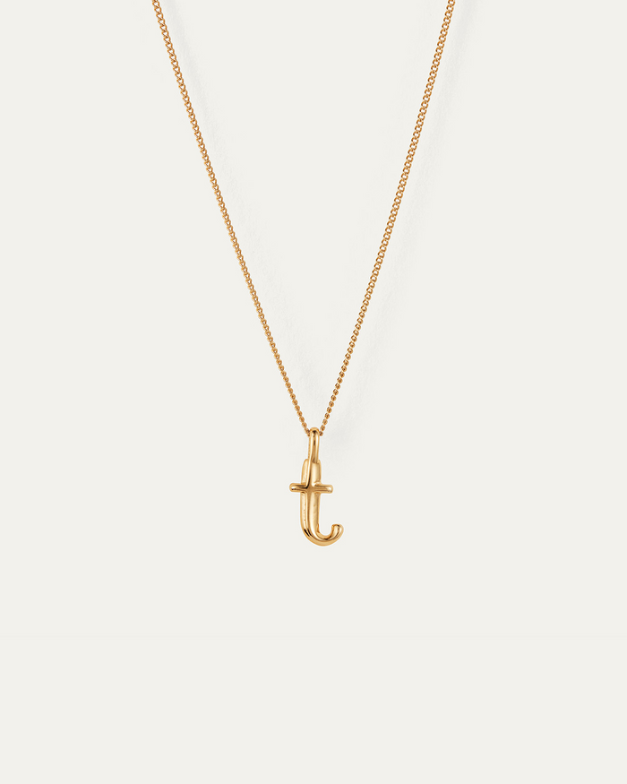 JENNY BIRD Waterproof Monogram Necklace - T Necklace For Women