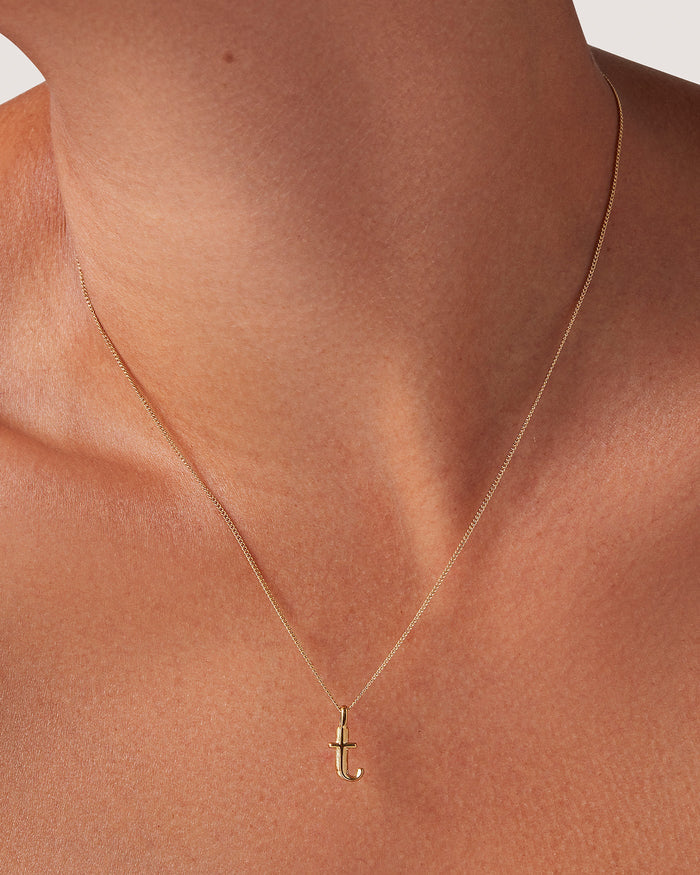 JENNY BIRD Waterproof Monogram Necklace - T Necklace For Women