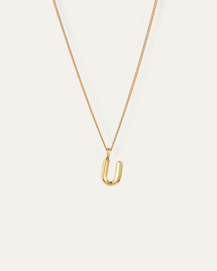 JENNY BIRD Waterproof Monogram Necklace - U Necklace For Women