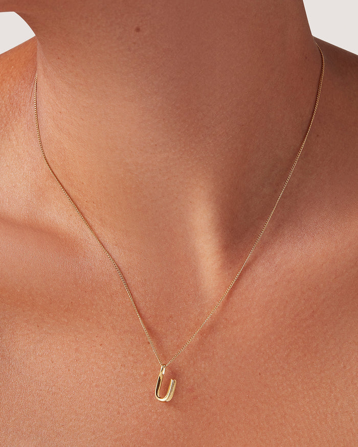 JENNY BIRD Waterproof Monogram Necklace - U Necklace For Women