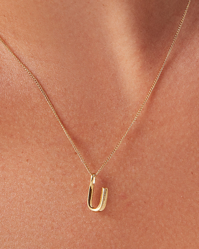 JENNY BIRD Waterproof Monogram Necklace - U Necklace For Women