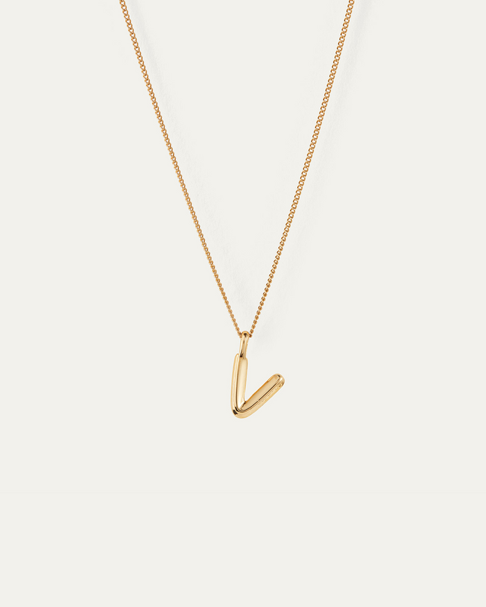 JENNY BIRD Waterproof Monogram Necklace - V Necklace For Women