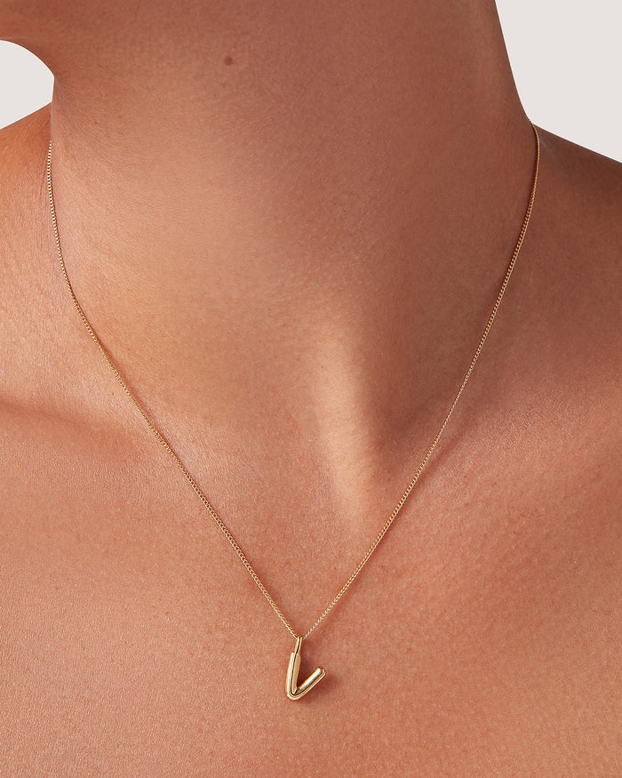 JENNY BIRD Waterproof Monogram Necklace - V Necklace For Women