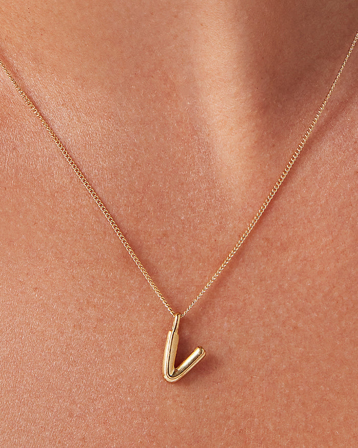 JENNY BIRD Waterproof Monogram Necklace - V Necklace For Women