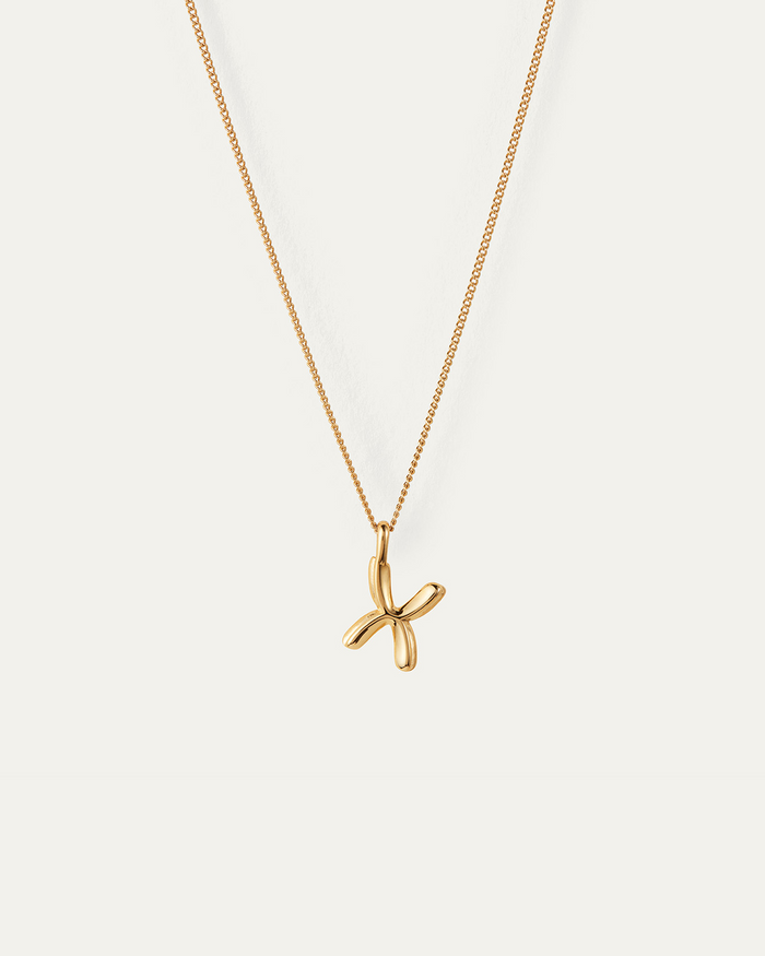 JENNY BIRD Waterproof Monogram Necklace - X Necklace For Women