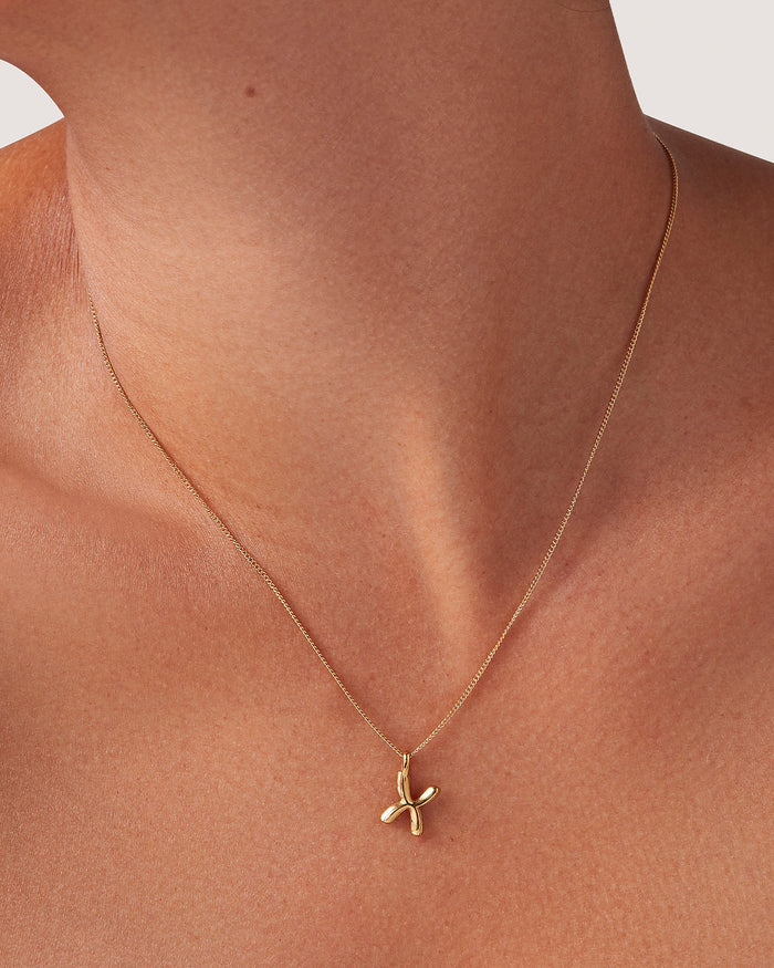JENNY BIRD Waterproof Monogram Necklace - X Necklace For Women