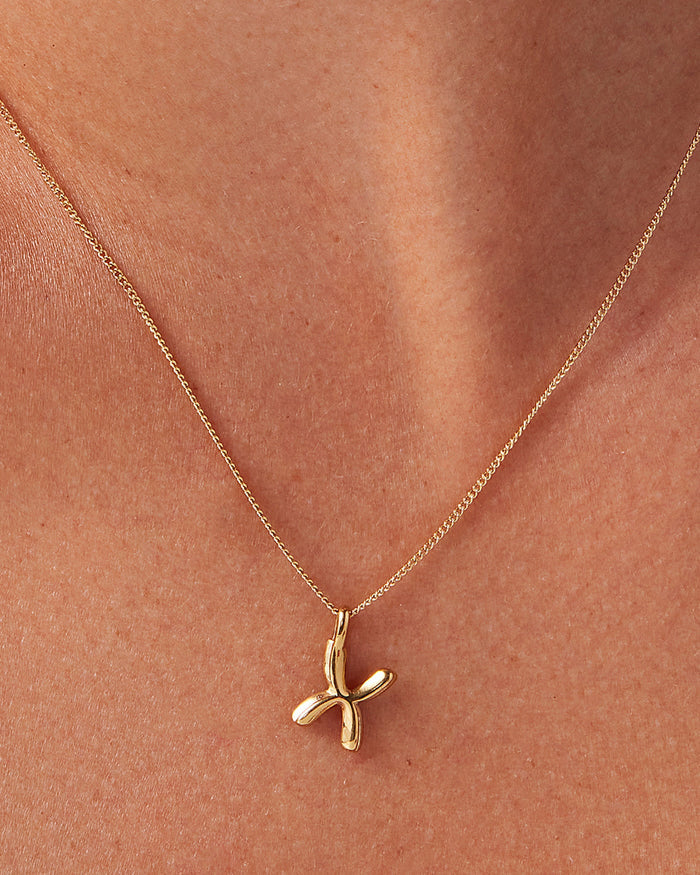 JENNY BIRD Waterproof Monogram Necklace - X Necklace For Women