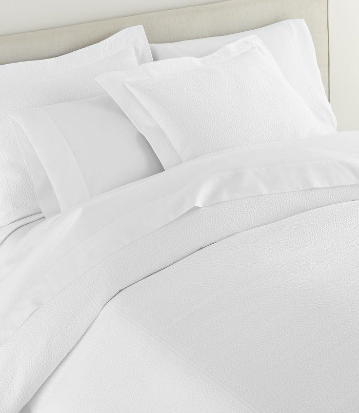 montauk shams on bed, White