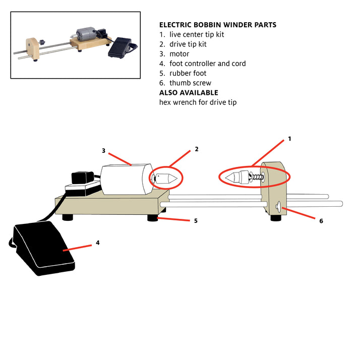 Motor for Electric Bobbin Winder