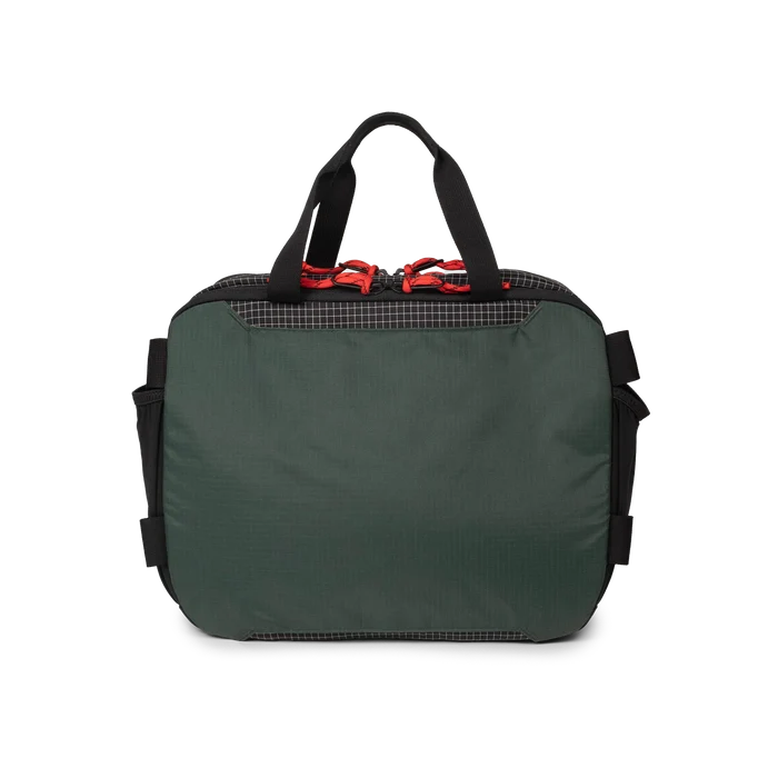 Back View of Topo Designs Mountain Cross Bag in "Grid / Very Peri"