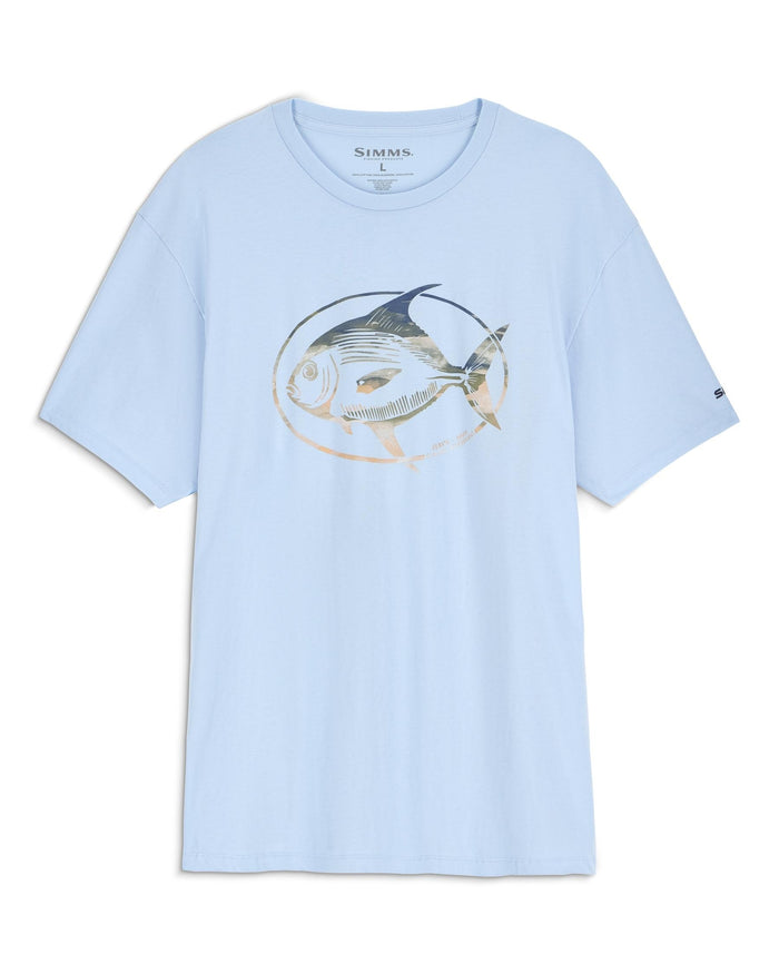 M’s Salt Catch T-Shirt Pinboard Front Sky Blue