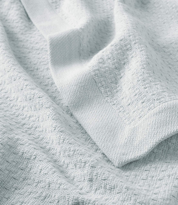 Newport Cotton Blanket Mist Detail