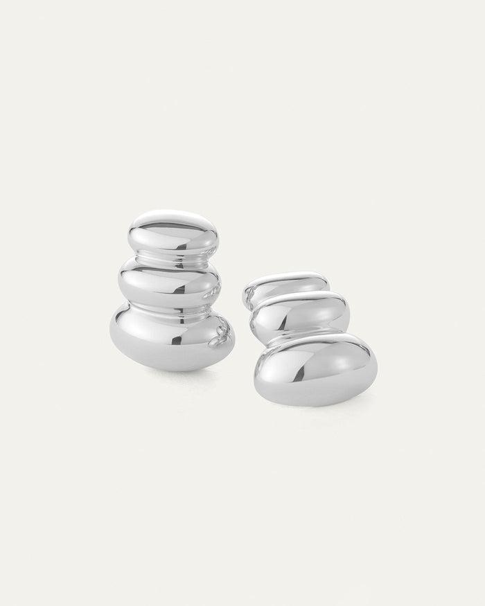 JENNY BIRD Non-Stop Silver Statement Earrings For Women