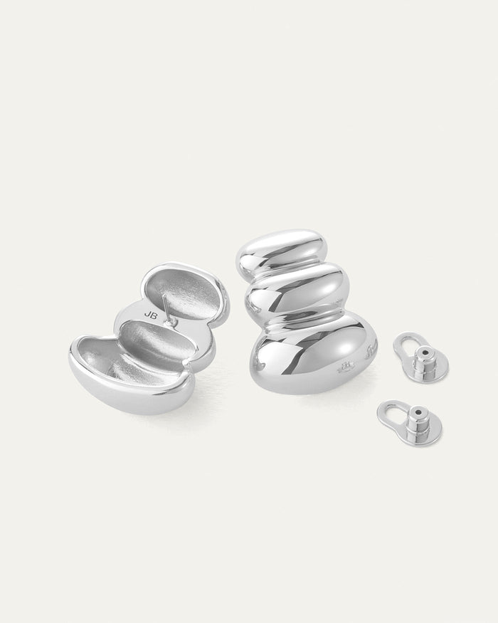 JENNY BIRD Non-Stop Silver Statement Earrings For Women