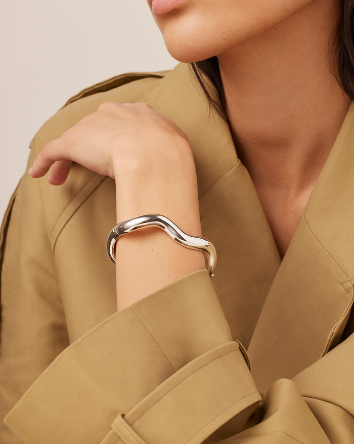 JENNY BIRD Waterproof Ola Bangle Silver Bangle For Women