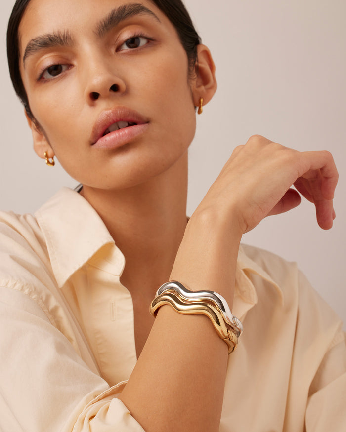JENNY BIRD Waterproof Ola Bangle Silver Bangle For Women