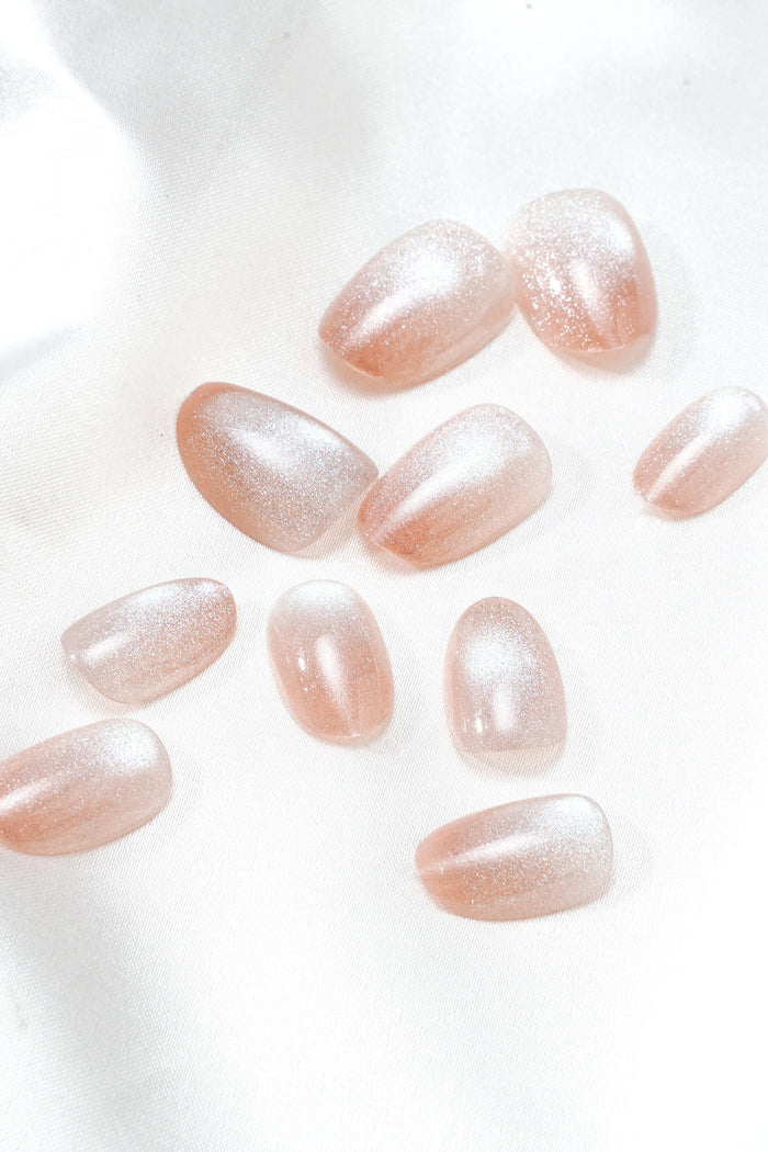 Ombre Purple - Short Oval Press-on Nails