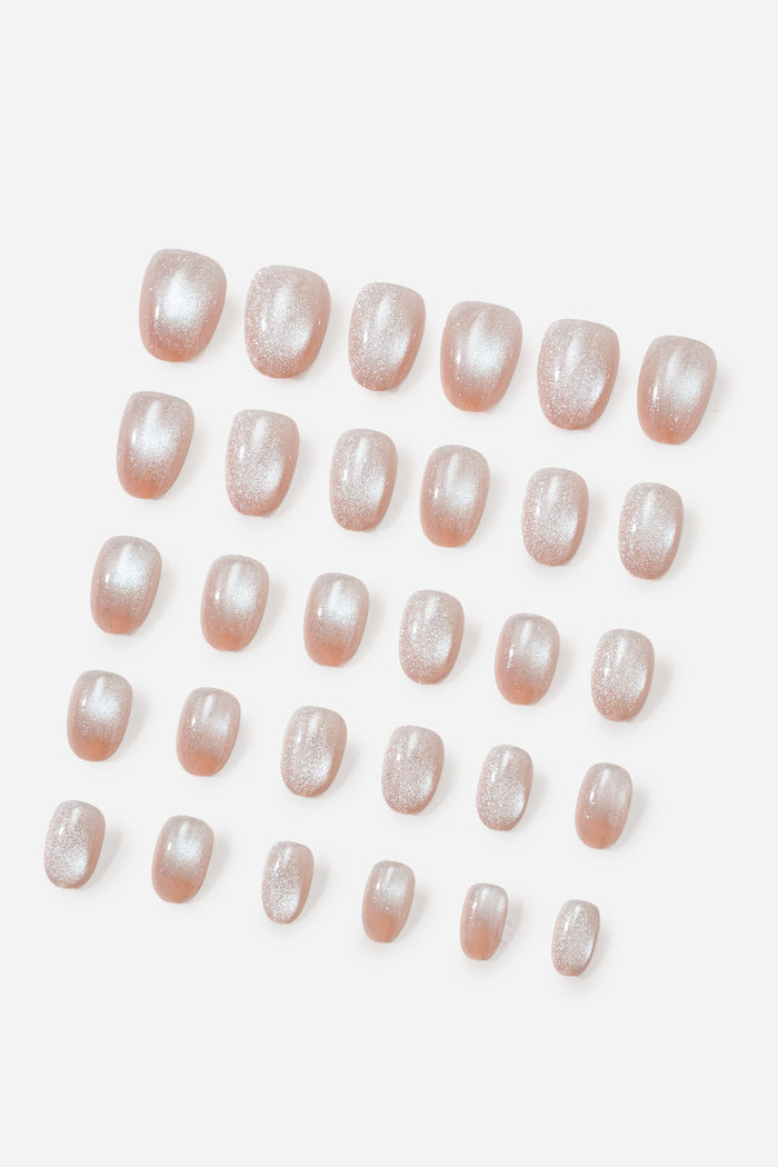 Ombre Purple - Short Oval Press-on Nails