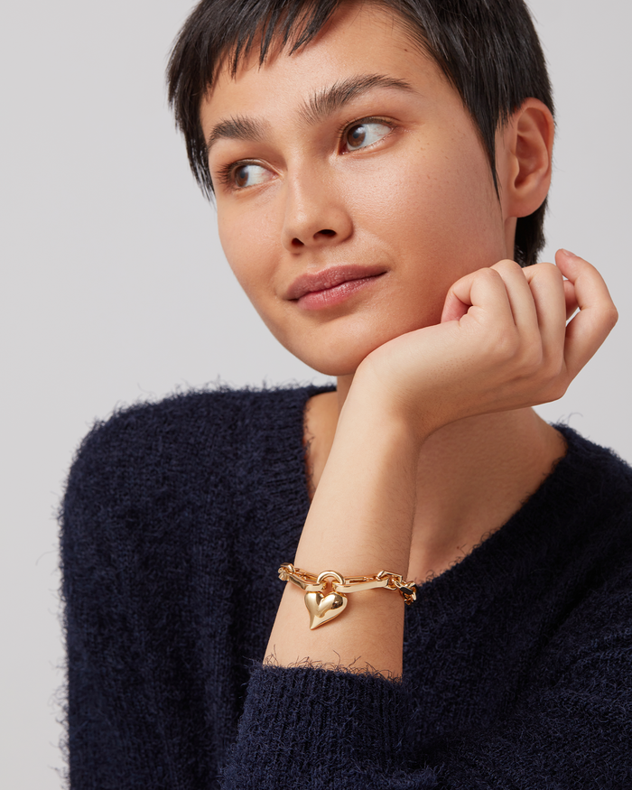 JENNY BIRD Padlock Heart Chain Bracelet Gold Chain Bracelet For Women