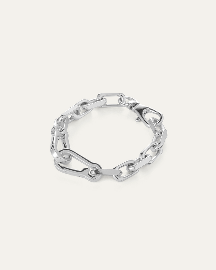 JENNY BIRD Padlock Heart Chain Bracelet Silver Chain Bracelet For Women