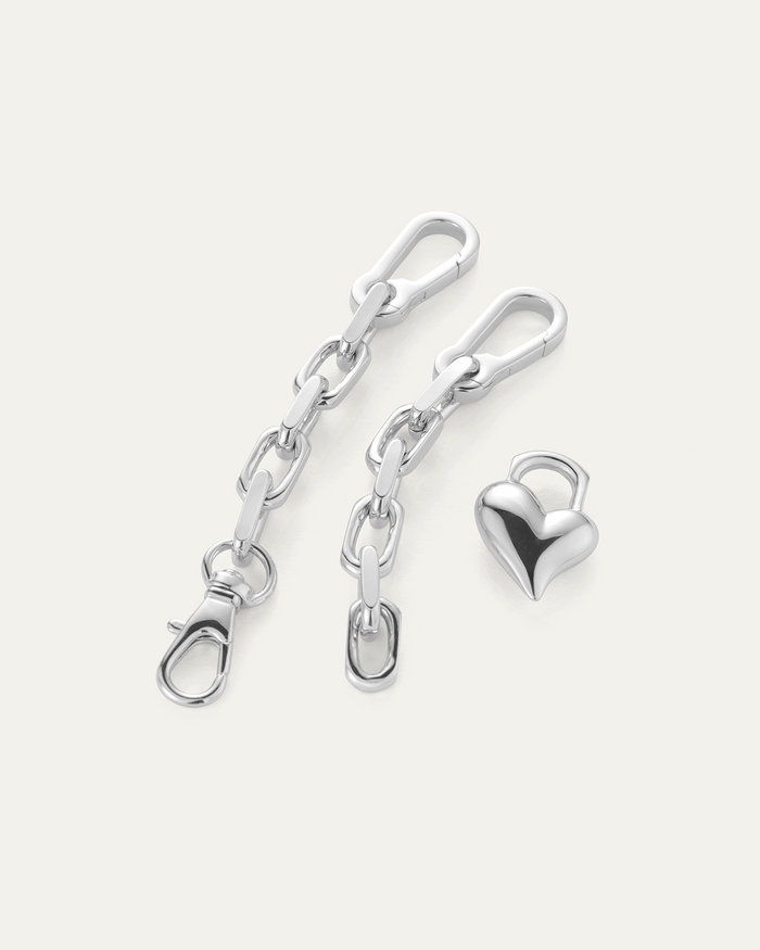 JENNY BIRD Padlock Heart Chain Bracelet Silver Chain Bracelet For Women