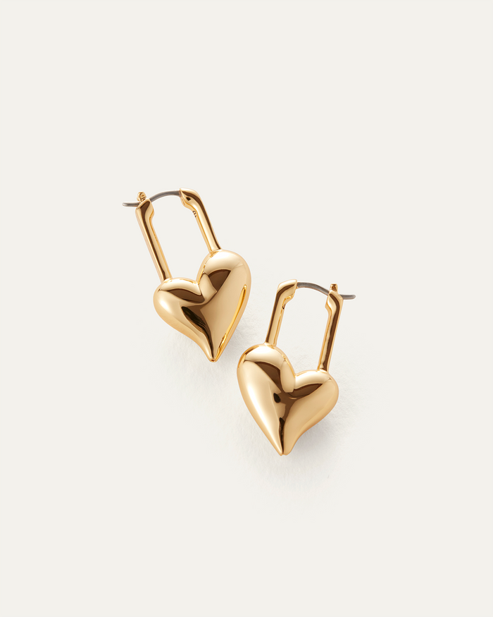 JENNY BIRD Padlock Heart Earrings Gold Earrings For Women