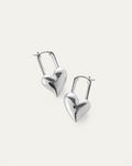 JENNY BIRD Padlock Heart Earrings Silver Earrings For Women