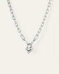 JENNY BIRD Padlock Heart Pendant Necklace Silver Pendant Necklace For Women