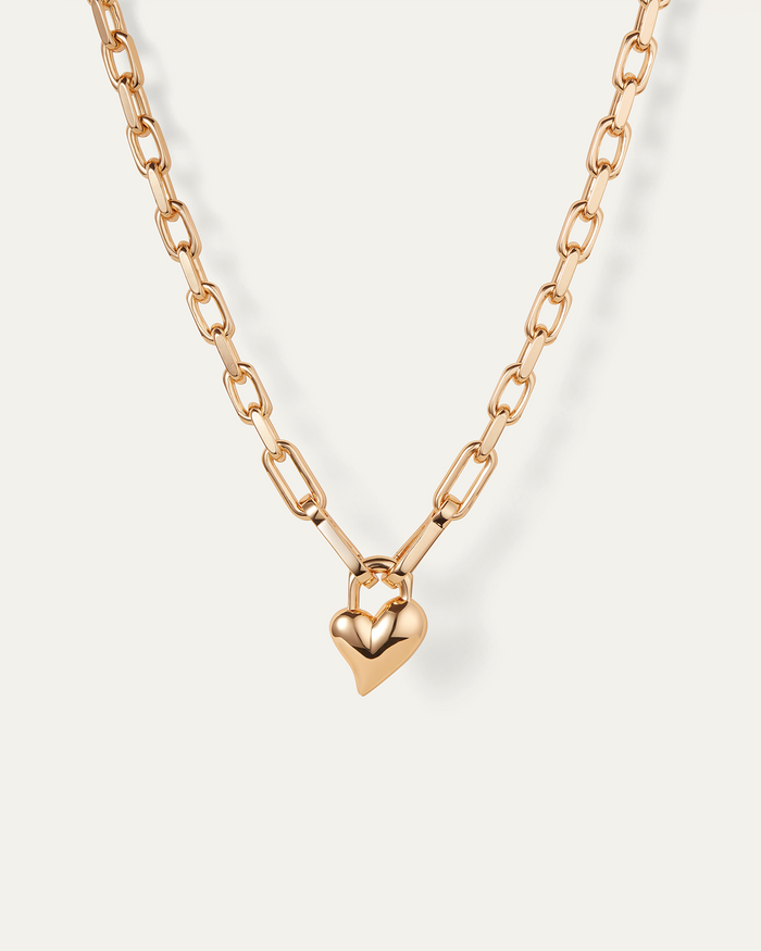 JENNY BIRD Padlock Heart Pendant Necklace Gold Pendant Necklace For Women