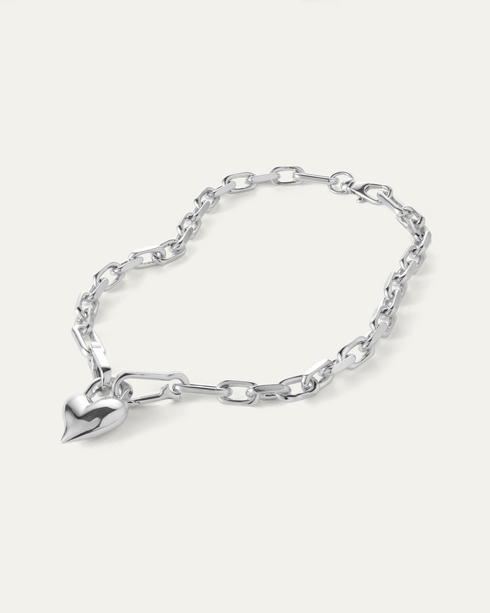 JENNY BIRD Padlock Heart Pendant Necklace Silver Pendant Necklace For Women