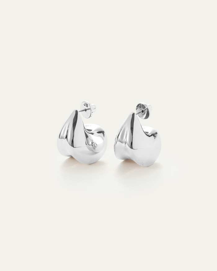 JENNY BIRD Nouveaux Puff Silver Statement Earrings For Women