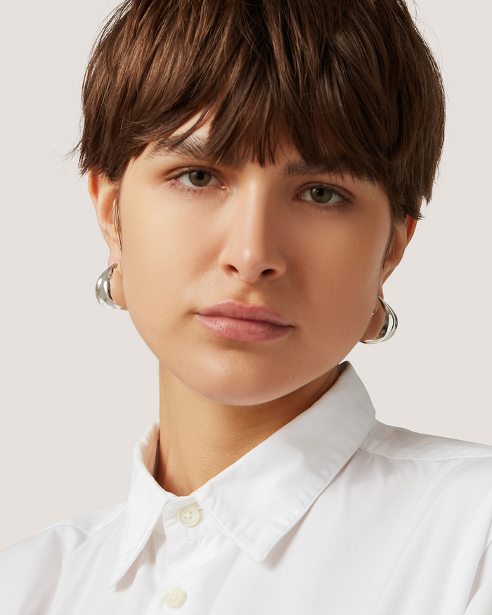 JENNY BIRD Nouveaux Puff Silver Statement Earrings For Women