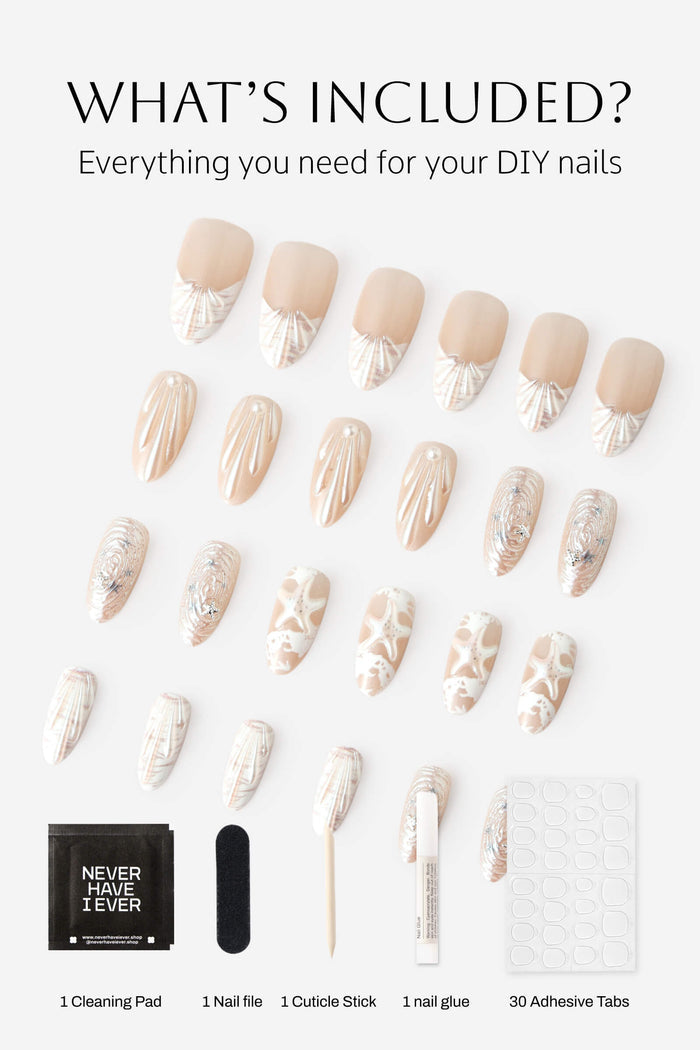 PEARLY GIRL - ALMOND PRESS-ON NAILS