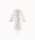 Pique Bath Robe with Linen
