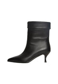 Pointed Kitten Ankle Boots – Black