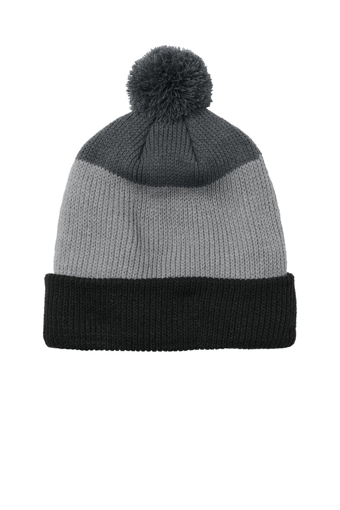 Port Authority C979 Cozy Striped Pom Beanie