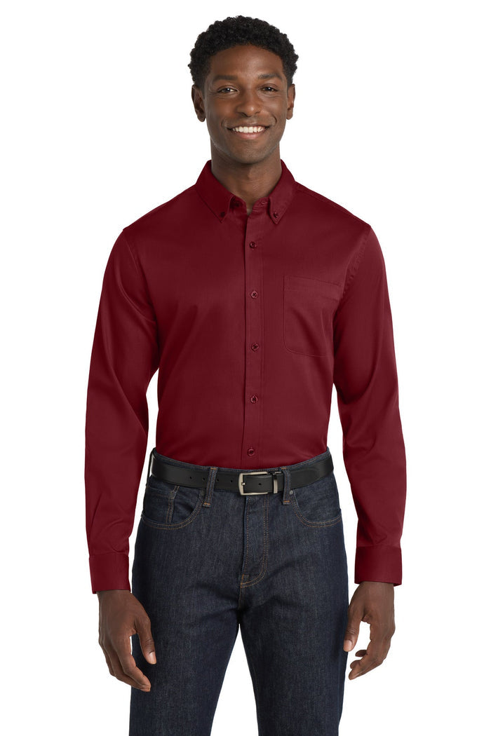 Port Authority W808 Long Sleeve SuperPro React Twill Shirt