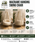 Premium Macrame Hanging Swing Chair | Handmade Indoor & Outdoor Chair