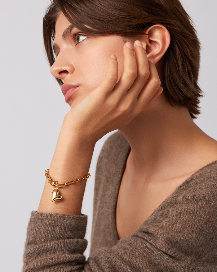 JENNY BIRD Puffy Heart Bracelet Gold Bracelet For Women