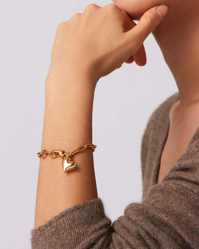 JENNY BIRD Puffy Heart Bracelet Gold Bracelet For Women