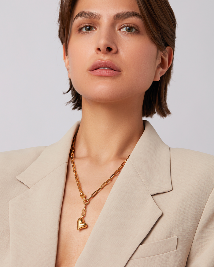 JENNY BIRD Puffy Heart Necklace Gold Necklace For Women