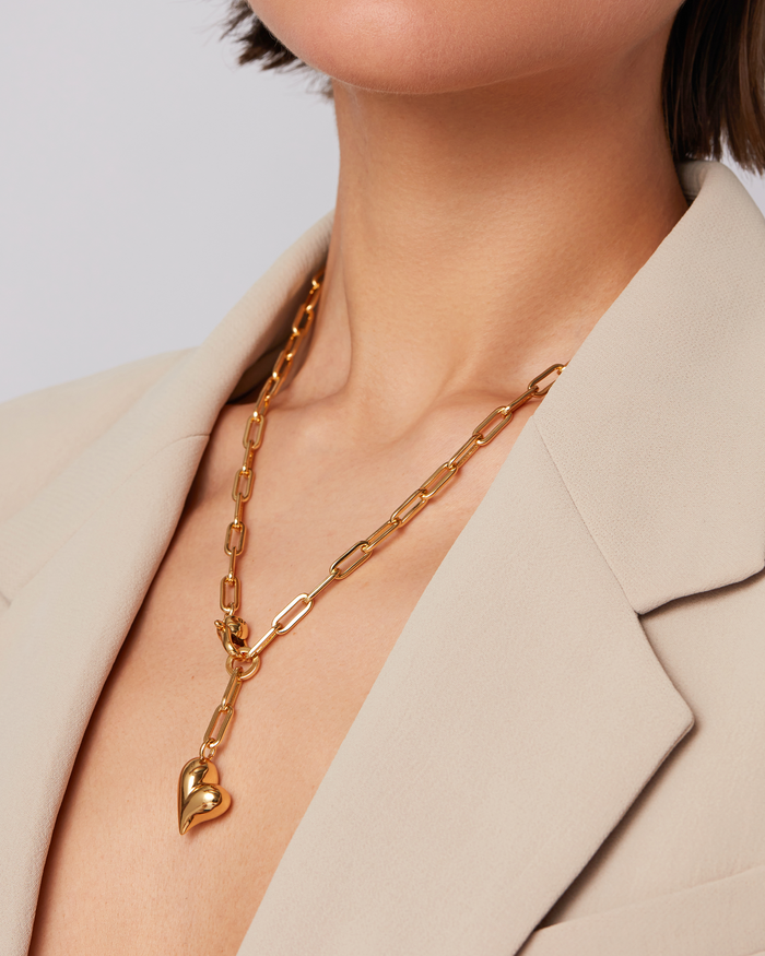 JENNY BIRD Puffy Heart Necklace Gold Necklace For Women