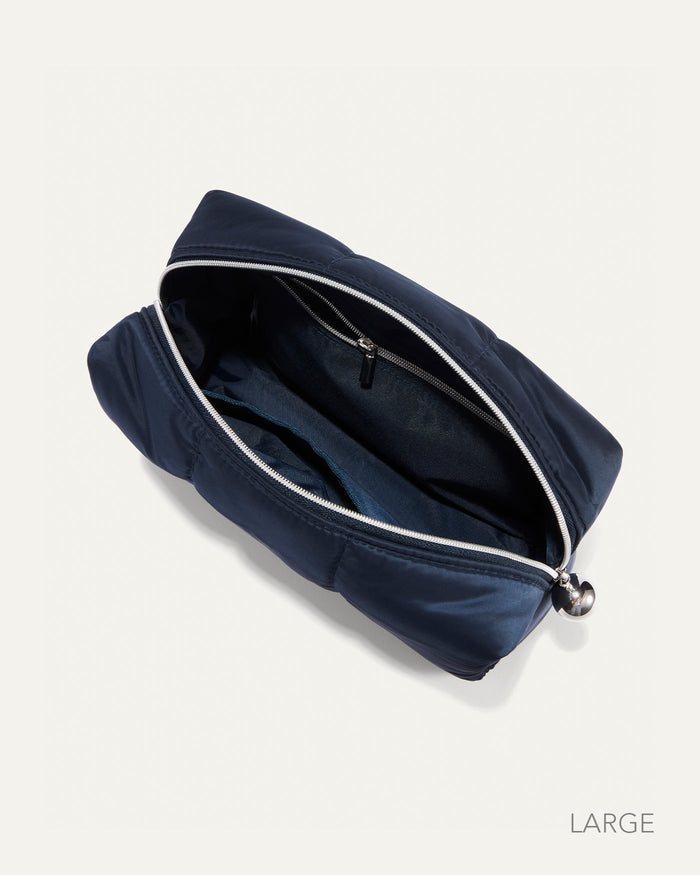 JENNY BIRD Puffy Pouch - Set of Three Navy Pouch For Women